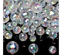 30-50pcs Vibrant Austrian Crystal Glass Beads 6-10mm Faceted Round Loose Spacer Beads for Jewelry Making DIY Bead Accessories-ab Clear 2-10mm 30pcs
