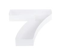 30.5cm Cardboard Numbert Cutout Fillable Paper Mache Charcuterie Board Sweet Birthday Food Tray for Treat (White, 7 shape)