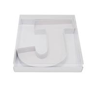 30.5cm Fillable Cardboard Letter Shaped Box Clear Cover Sweets Charcuterie Grazing Packaging (J)