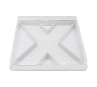 30.5cm Fillable Cardboard Letter Shaped Box Clear Cover Sweets Charcuterie Grazing Packaging (X)