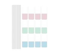 30/60/120Pcs Colored PET Label Repositionable Page Marker Writable Adhesive Note Labelling Sticker for Notebook Binder Reusable Note