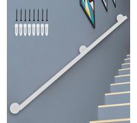 30 600 cm Stair il Clete Kit for Home Loft 200 kg Support Easy Install White Wrought Iron Metal Railing 480 cm Safe Guardrail for Stairs