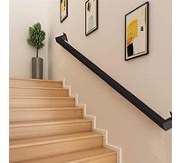 30 600cm Adjustable Black Metal Stair il Non Slip Iron Bannister for Outdoor Steps Wall Mounted Grab Railing for Home Safety & Decoration (15ft/450cm)