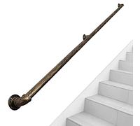 30-600cm Antique Brass Metal il for Stairs | Non-Slip Support Rail for Wall-Mounted Railing, Durable Staircase Grab Bar (Size: 480cm)