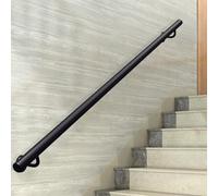 30-600cm External Outside Wall Mount Handrail for Stairs Indoor Outdoor Steps, Stairs Rail Support Kit, Hand Rail Non-Slip Grab Handle Round Tube(19ft/570cm)