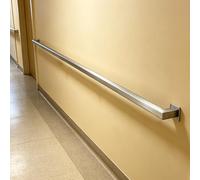 30-600cm Industrial Metal Pipe Stairs Handrail, Sturdy Safety Wall Mount Brushed Stainless Steel Hand Rail for Corridor, Anti-Slip Grab Bar for Indoor Outdoor Steps(9.2ft/2.8m)