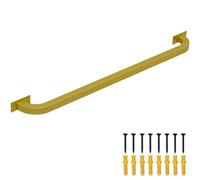 30-600cm Metal Stair il Golden Galvanized Iron Railing Indoor/Outdoor Support Bar Wall Rails - Complete Kit (17 Feet/510cm) for Safety & Style