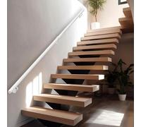 30-600cm Stair Handrails, Wall Mount Staircase Banister Hand Rail Industrial Metal Pipe Stairs Railing for Indoor Outdoor Steps, Non-Slip Grab Handle(4ft/120cm)