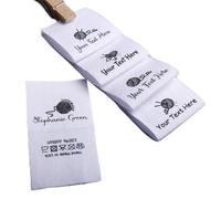 30 * 60mm Cotton Clothing Labels, Custom Name Fabric Clothing Label, Personalized Sewing Labels Sew On Clothing Labels, Clothes Labels, Fabric Label, Hand Made(40mm x (30mm+20mm))