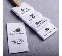 30 * 60mm Cotton Clothing Labels, Custom Name Fabric Clothing Label, Personalized Sewing Labels Sew On Clothing Labels, Clothes Labels, Fabric Label, Hand Made(40mm x (50mm+20mm))