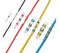 30+70pcs Solder Seal Wire Connectors Waterproof Heat Shrink Electrical Wire Butt Terminals Non Slip Assorted Insulated Wire Connectors for Marine Vehicle Electrical Engineering