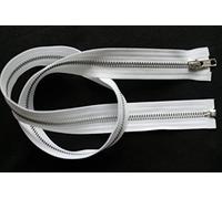 30" (76CM) YKK Open Ended Aluminium Metal Zips Zipper for Sewing and Crafts for Jeans, Jacket, Skirts, Trousers, Tops Pillow Case Art & Craft Projects X 1 (White)