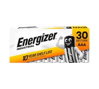 30 AAA Industrial Batteries - Energizer AAA LR03 Micro 1.5 V Alkaline Batteries Professional Use and Long Life for Measuring Instruments Torches and Electronic Devices 3 Packs of 10 Batteries