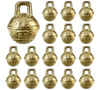 30 Antique Gold Mini Brass Jingle Bells for Crafts, DIY, Holiday Decorations, Wind Chimes, Pet Collars