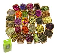 30 Bags Dried Flowers,Dried Flowers For Candle Making,Dried Flowers Wedding,Dried Flowers For Decoration,Pink Rose, Lily,Lavender,Roseleaf,JasmineFlower,Don'tForgetMe,Chrysanthemum,Foot Spa Bath