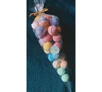 30 Bath Marbles Mini Bombs Fizzes Chill Pills Bag Happy Easter Sticker Vegan Cone Bag Gift Set