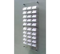30 Bay Acrylic Wall Mount Business Card Holder Office
