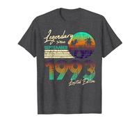 30. Birthday Legendary Since September 1993 T-Shirt, Men, Dark Heather Grey, Small
