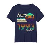 30. Birthday Legendary Since September 1993 T-Shirt, Women's Plus, Navy Blue, 1X