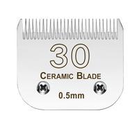 30# Blade Detachable Pet Clipper Replacement Blades Compatible with A*dis Pet Clipper/Oster A5/W*AHL KM Series Dog Clipper, Detachable Ceramic Blade,1/50-Inch Cut Length (0.5mm)