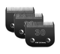 30 Blades Dog Grooming Blades Compatible with Andis/Oster A5/Wahl KM-10 Series Dog Clippers,Detachable Clipper Replacement Blade,Black,(30#/3PC)