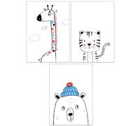 30 Blank Greeting Cards with Envelopes made from Recycled Paper (Simple Animals)