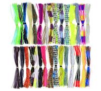 30 Bundles Squid Silk Skirt Buzzbaits Jigs Squid Skirt Fly Tying Materials Fishing Accessories Waterproof Silicone Fishing Component