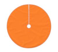 30" Burlap Christmas Tree Skirt, Beauty Burnt Orange Print Farmhouse Holiday Tree Mat Base Cover Decor