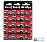 30 Camelion Alkaline Batteries L1154 LR44 AG13 1.5V No Mercury 10Pcs Exp 2028