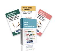 (30+ Cards) Back Pain Fundamentals Flashcards by Pain-Free Fitness, Fitness Cards for Back Pain Relief, Physical Therapy, Back-Friendly Stretching & Yoga, Tear-Resistant, Bend Resistant Flashcards