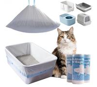 30 Cat Litter Liners Bags for Standard Litter Box, 91x46cm 40 Micron Extra Thick Scratch-Resistant Heavy-Duty Liner Bags for Medium Litter Trays