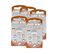 30 Cells Rayovac Extra Advanced Hearing Aid Batteries 312 1,45 V 180 mAh, 5 x Pack of 6