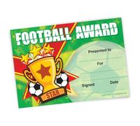30 Certificates Football Award Player of the Match Gold Star Award A5 Card Nursery School Teacher Reward Football Soccer Certificate