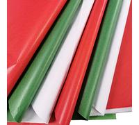 30 Christmas Tissue Paper Sheets Red, Green & White - Large Gift Wrapping Tissue Paper for Festive Crafts & Gift Wrap, 70 x 50 cm