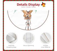 30" Christmas Tree Skirt â€“ Festive Cartoon Groundhog Print Party Mat for Holiday Decor, Perfect for Xmas, New Year, and More