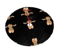 30" Christmas Tree Skirt â€“ Festive Holiday Party Farm Animal Goat Print Mat for Xmas Home Decor for Christmas, New Year