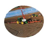 30" Christmas Tree Skirt â€“ Festive Holiday Party Tractor farm Print Mat Decor for Xmas Home Decor