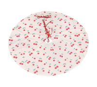 30" Christmas Tree Skirt â€“ lovely sweet red cherry Printed Holiday Party Mat Decorations for Xmas Home Decor Ornaments