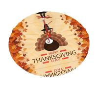 30" Christmas Tree Skirt â€“ Maple Leaf Dark Brown Turkey Printed Holiday Party Mat Decorations for Xmas Home Decor Ornaments