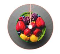30" Christmas Tree Skirt - Fresh and juicy Fruit Rainbow Printed Holiday Party Mat Decor for Xmas Home Decor, Base Cover