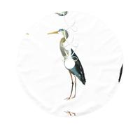 30" Christmas Tree Skirt - Long-Beaked Heron Print Party Mat, Xmas Holiday Home Decor, Base Cover for Indoor & Outdoor Use