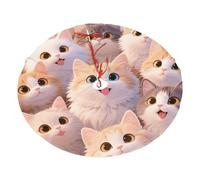 30" Christmas Tree Skirt Luxury Plush Xmas Tree Mat Base Cover Cute Cat Round Xmas Tree Skirts Decorations for New Year Holiday Party Ornaments Christmas Soft Cover Mats