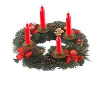 30 CM Advent Wreath Candle Holder, Winter Wreath, Candle Garland Candle Holder, Exquisite Practical Artificial Candle Rings Wreaths Festive Advent Wreath Centerpiece