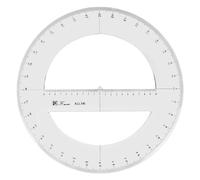 30 CM Full Round Protractor, 360 Degree Plastic Measuring Tools Math Organic Semicircle Circle Protractor Drawing Template Design Tool Ruler