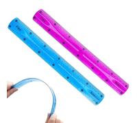 30 cm Long Flexible Rulers: 2Pcs Bendy Ruler 30cm/ 12inch Folding Set | Soft Shatterproof Bendable Transparent Plastic Colorful Rulers | Straight Plastic Measuring Tool for Student School Office