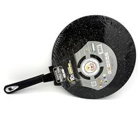 30 cm Non-Stick Induction Crepe Pan, Marble Coated Tawa, Suitable for All Hobs, Black