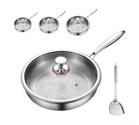 30 cm Titanium Steel Frying Pan, 5-Layer Base for Fast Heating, Non-Stick & Healthy Cooking, Compatible with Gas and Electric Hobs(26)