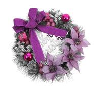 30 Cm Wreath Artificial Garland Pine Rings Wreaths Merry Front Door Blue Winter(Purple)