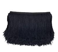 30 cm x 1 m Fringe Border, Fringe Ribbon, Decorative Ribbon, Dance Fringe, Cut Fringe, Silk Tassel Fringe Edging Ribbons for Sewing, DIY Crafts, Clothing, Lingerie, Costumes, Curtains, Decoration,