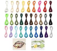 30 Colors Waxed Polyester Cord, 1mmx10m Nylon Thread, Chinese Knotting String, Silk Beading Strings for DIY Jewelry Making Necklace Bracelet